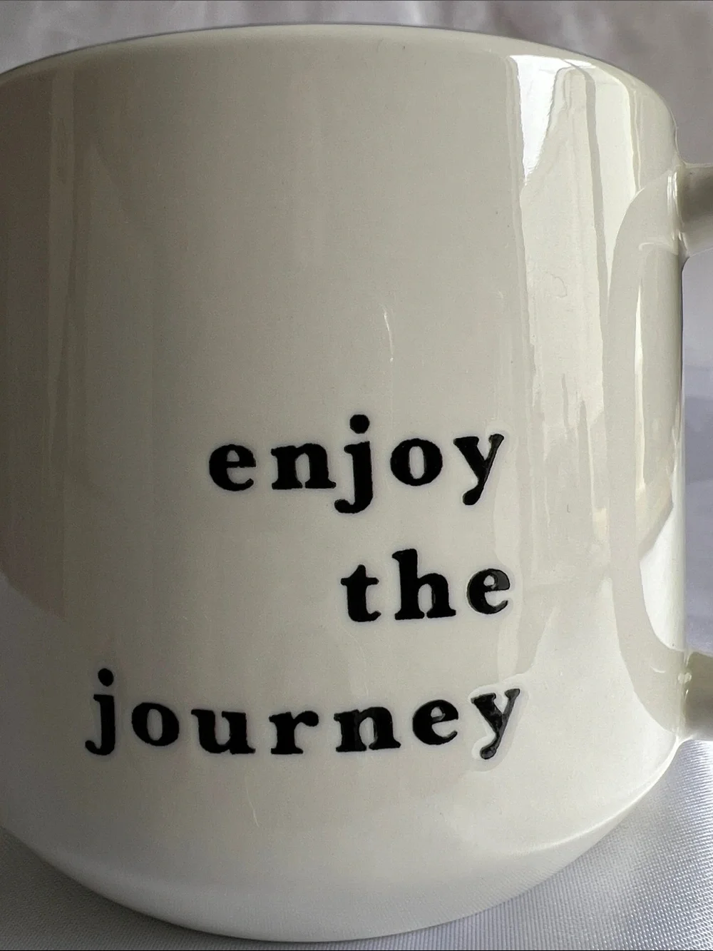 THRESHOLD White 'enjoy the journey' Ceramic Mug